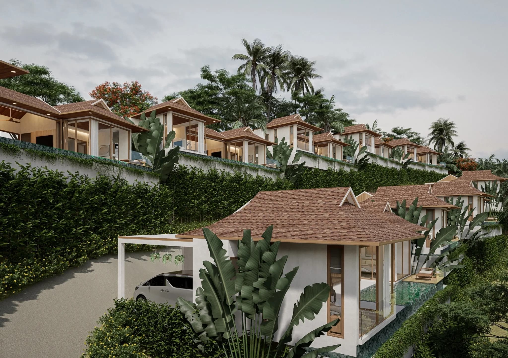Stylish 2 bedroom sea view villas in contemporary Thai style a short walk from Bang Makham beach – VIL0501 — thumbnail 3