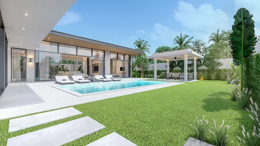 2,3,4 bedroom private pool villas in Bali style in a high demand Bophut area – VIL0510 — view 1