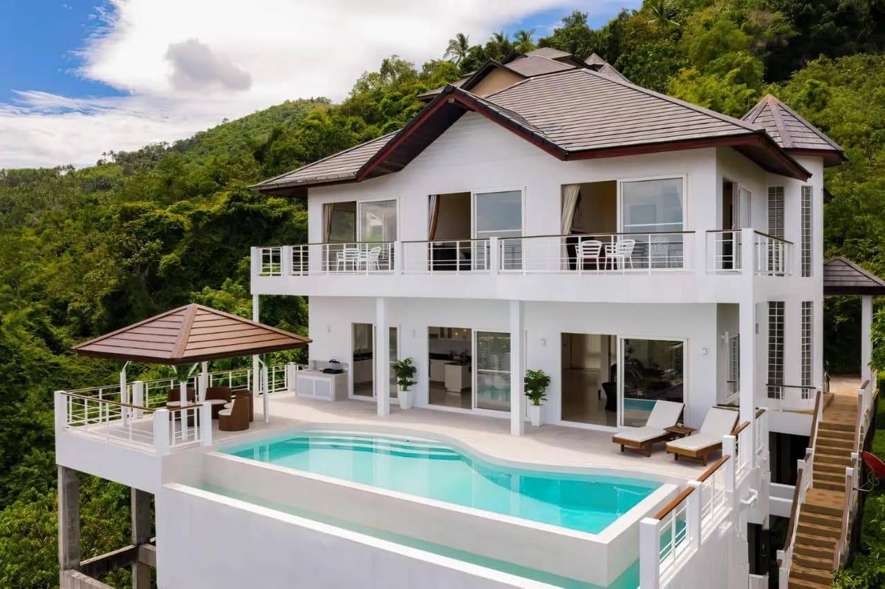 Outstanding sea view 4 bedroom private pool villa + New 2 bedroom apartments in Bophut – VIL0513 — view 1