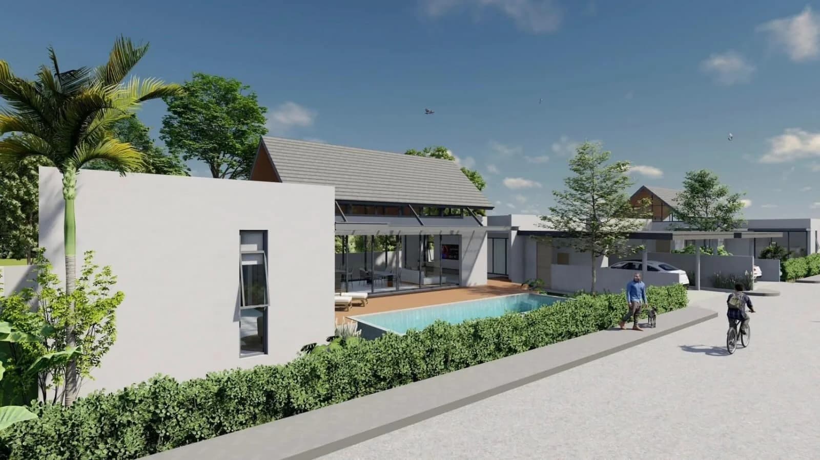 Affordable modern 3 bedroom private pool villas only 400 meters from crystal water beach – VIL0516 — view 1