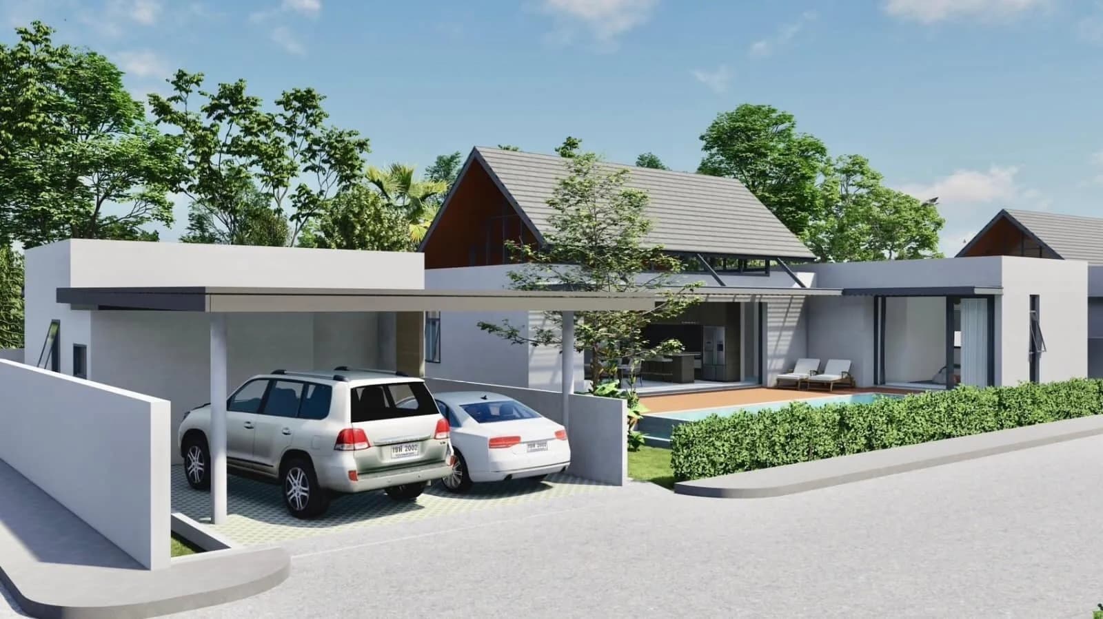 Affordable modern 3 bedroom private pool villas only 400 meters from crystal water beach – VIL0516 — thumbnail 3