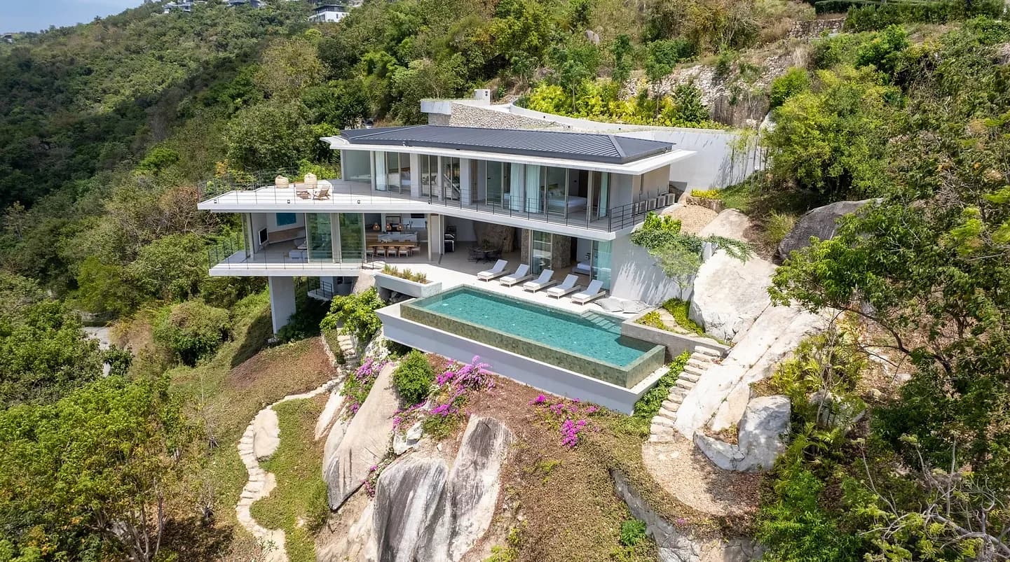Lavish 4+1 bedroom sea view villa on a large plot in the secured estate in Thong Krut – VIL0521