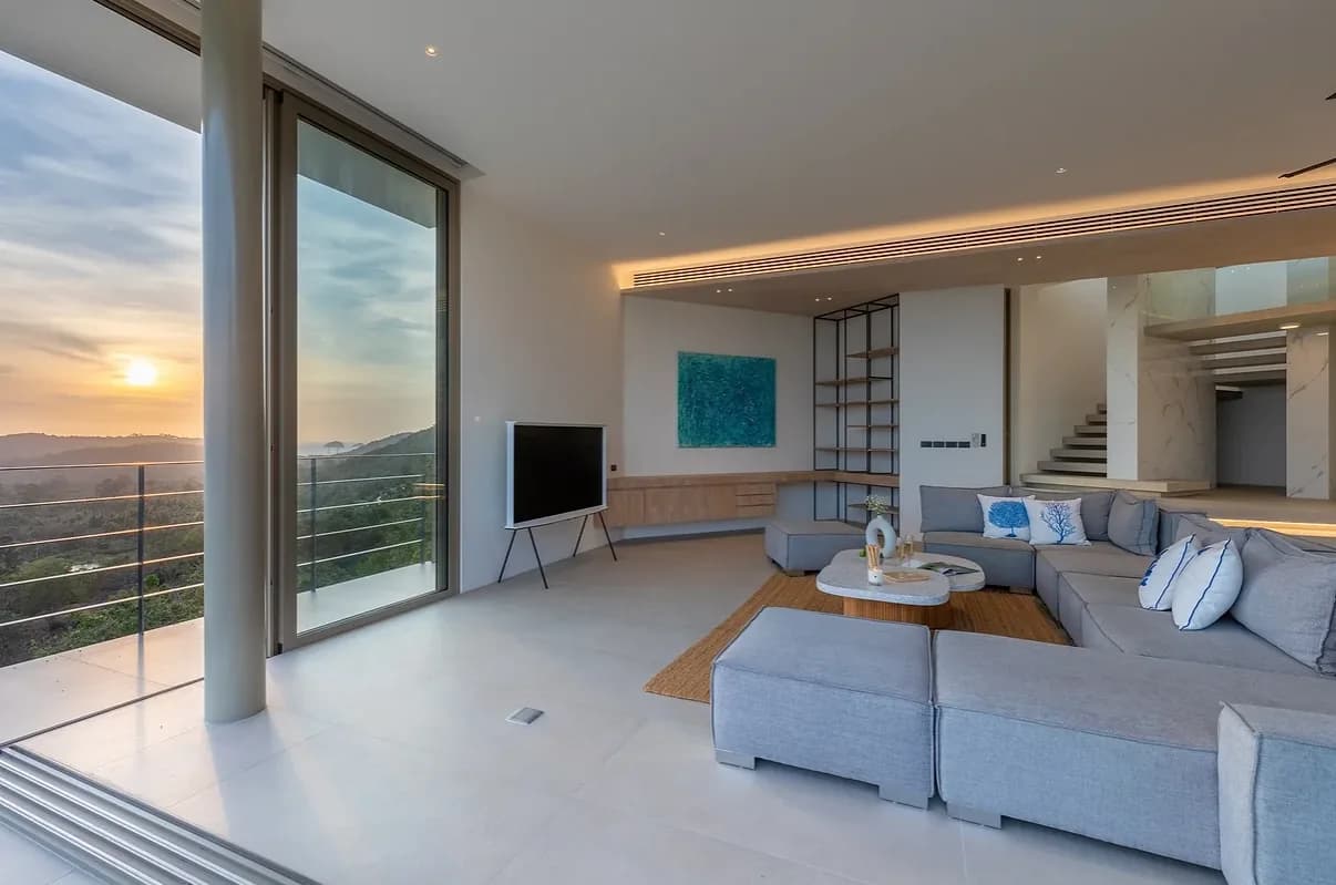 Lavish 4+1 bedroom sea view villa on a large plot in the secured estate in Thong Krut – VIL0521 — thumbnail 6
