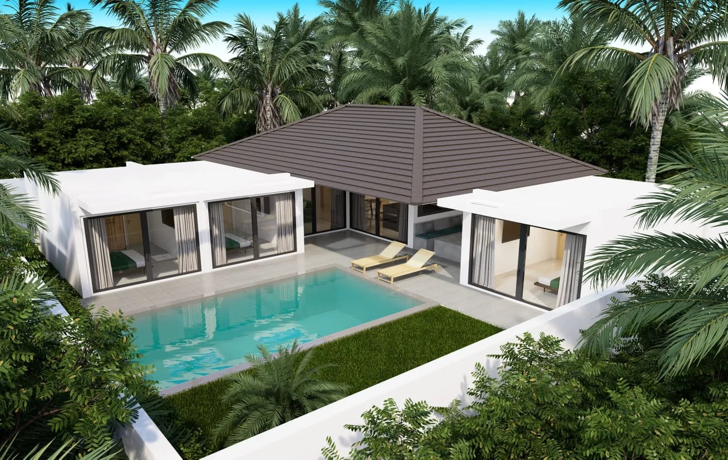 2 and 3 bedroom villas with a private pool at an affordable price in Bophut – VIL0522 — view 1
