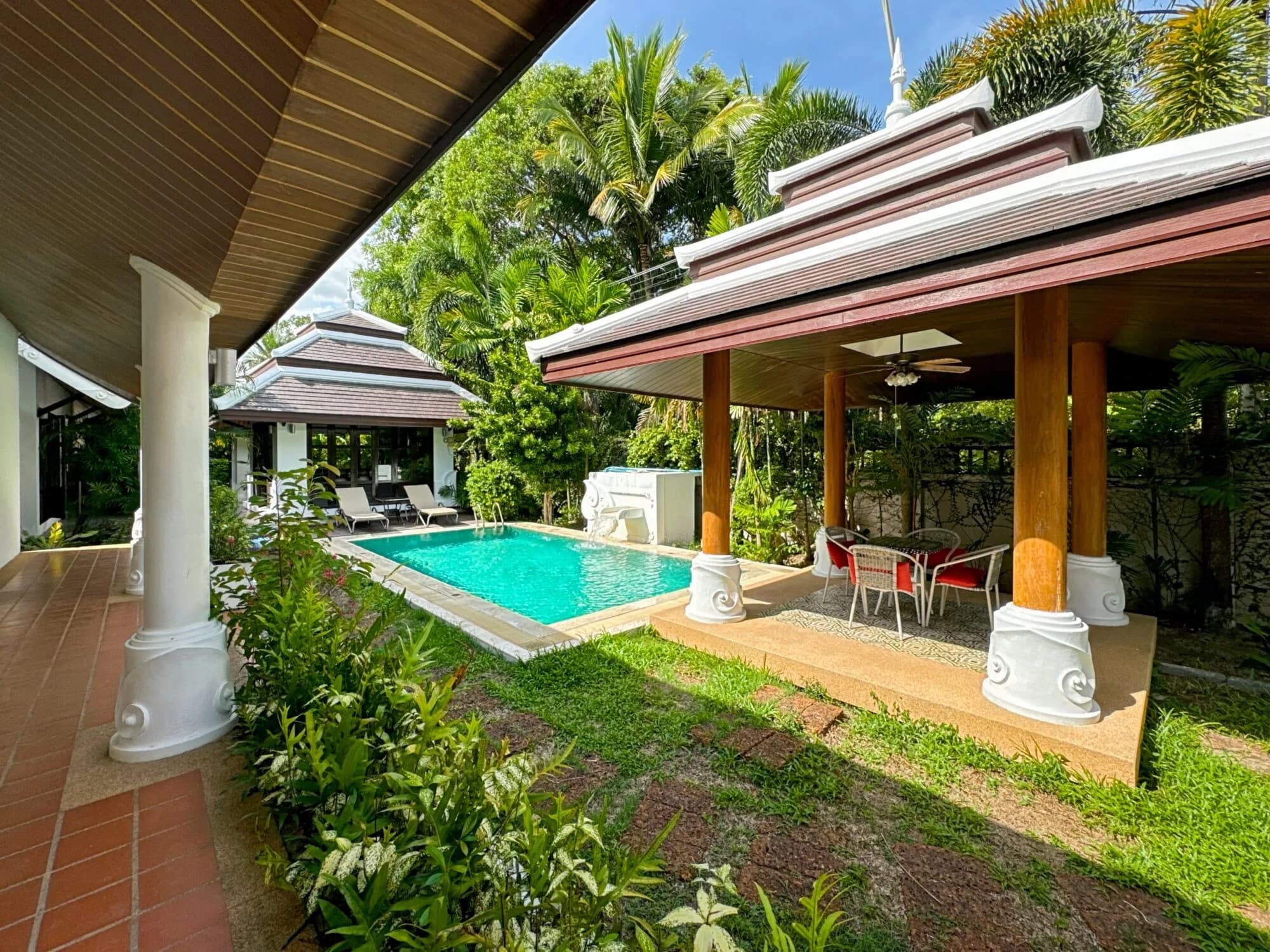 Balinese style 3 bedroom villa 100 meters from Bang Kao beach – VIL0524 — thumbnail 4