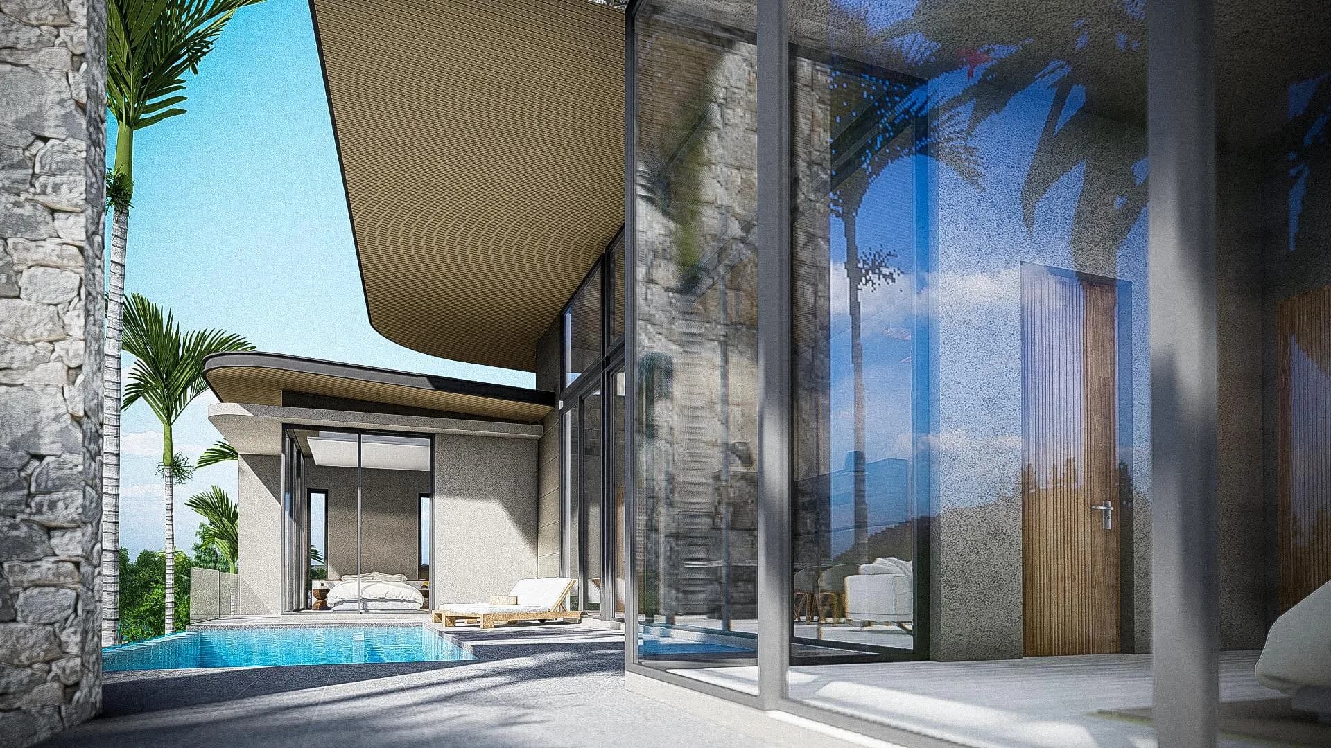 Modern 3 Bedroom villas with a private pool 5 minute drive from Maenam beach – VIL0536 — thumbnail 5
