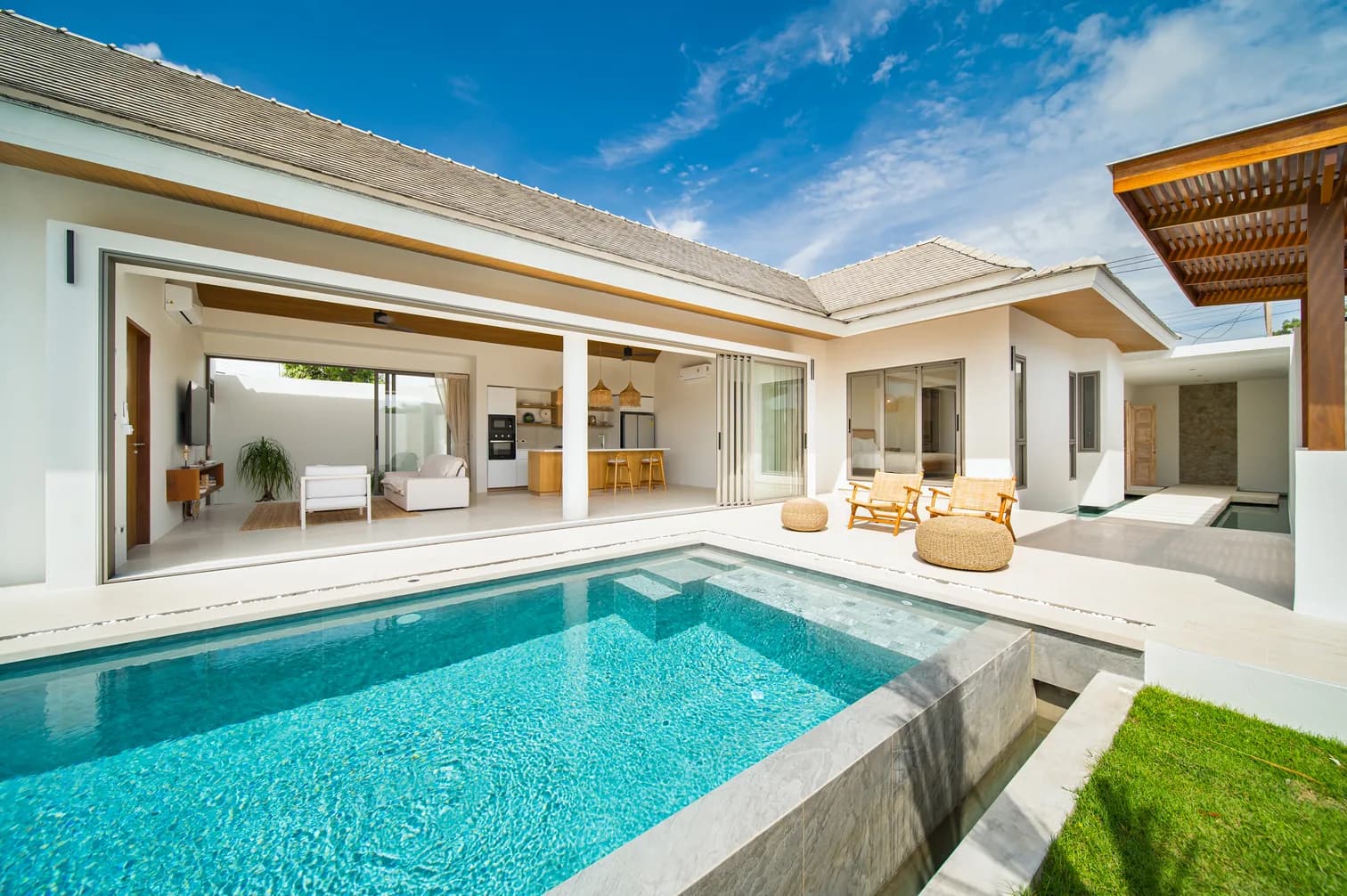 Bali style 3 bedroom villa with a private pool 7 minute walk from Bangrak beach – VIL0542 — view 1