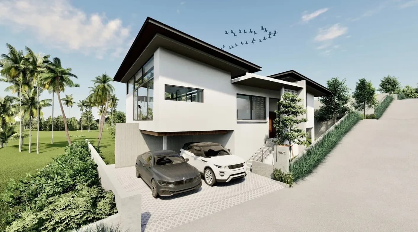 3 Bedroom villas with a private pool and mountain view in Maenam area – VIL0546 — view 1