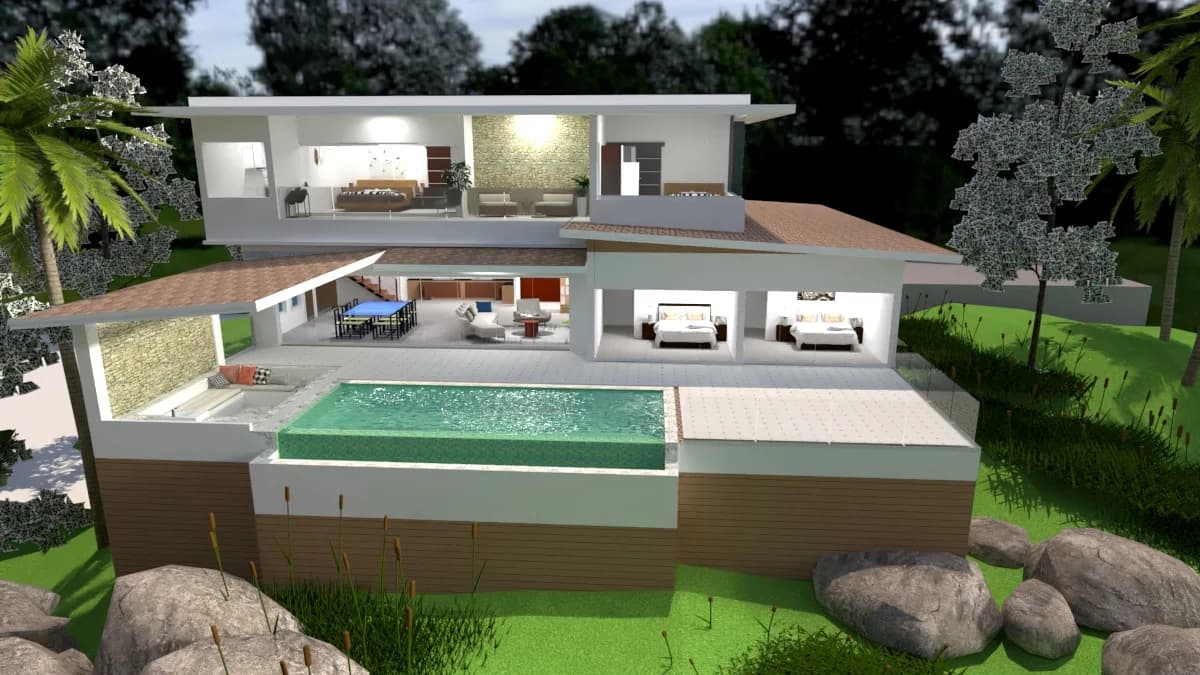 Spacious 4 bedroom villa with beautiful sea views in Bophut area – VIL0561 — thumbnail 2