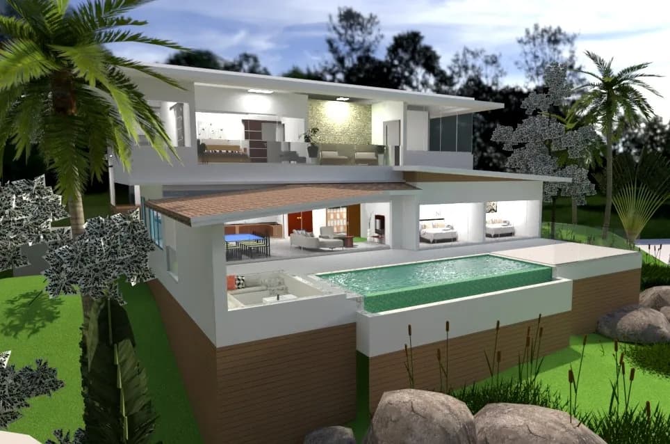 Spacious 4 bedroom villa with beautiful sea views in Bophut area – VIL0561 — thumbnail 4