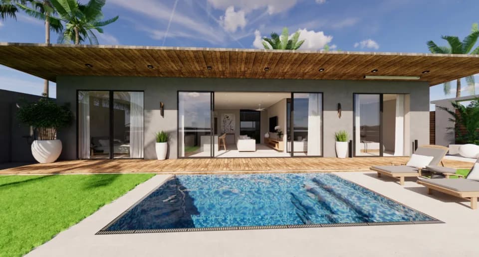 Affordable 3 bedroom private pool villa in the center of Samui – VIL0571 — thumbnail 2