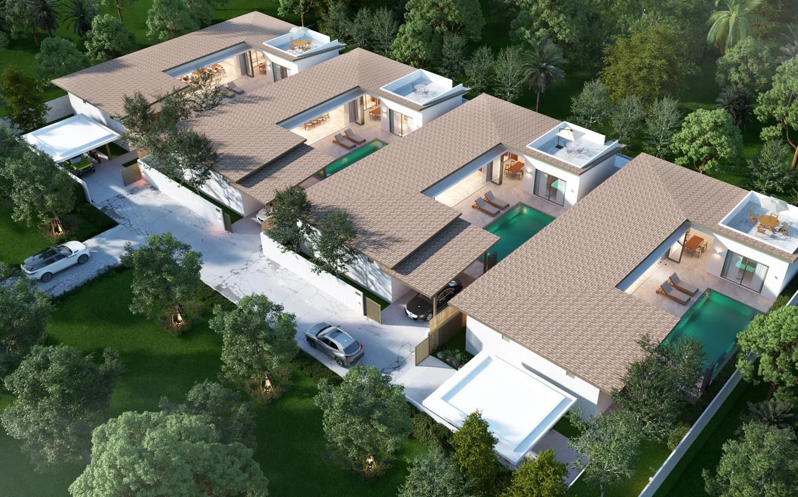 Modern 3 bedroom private pool villas 3 minute drive from Maenam beach – VIL0573 — thumbnail 2