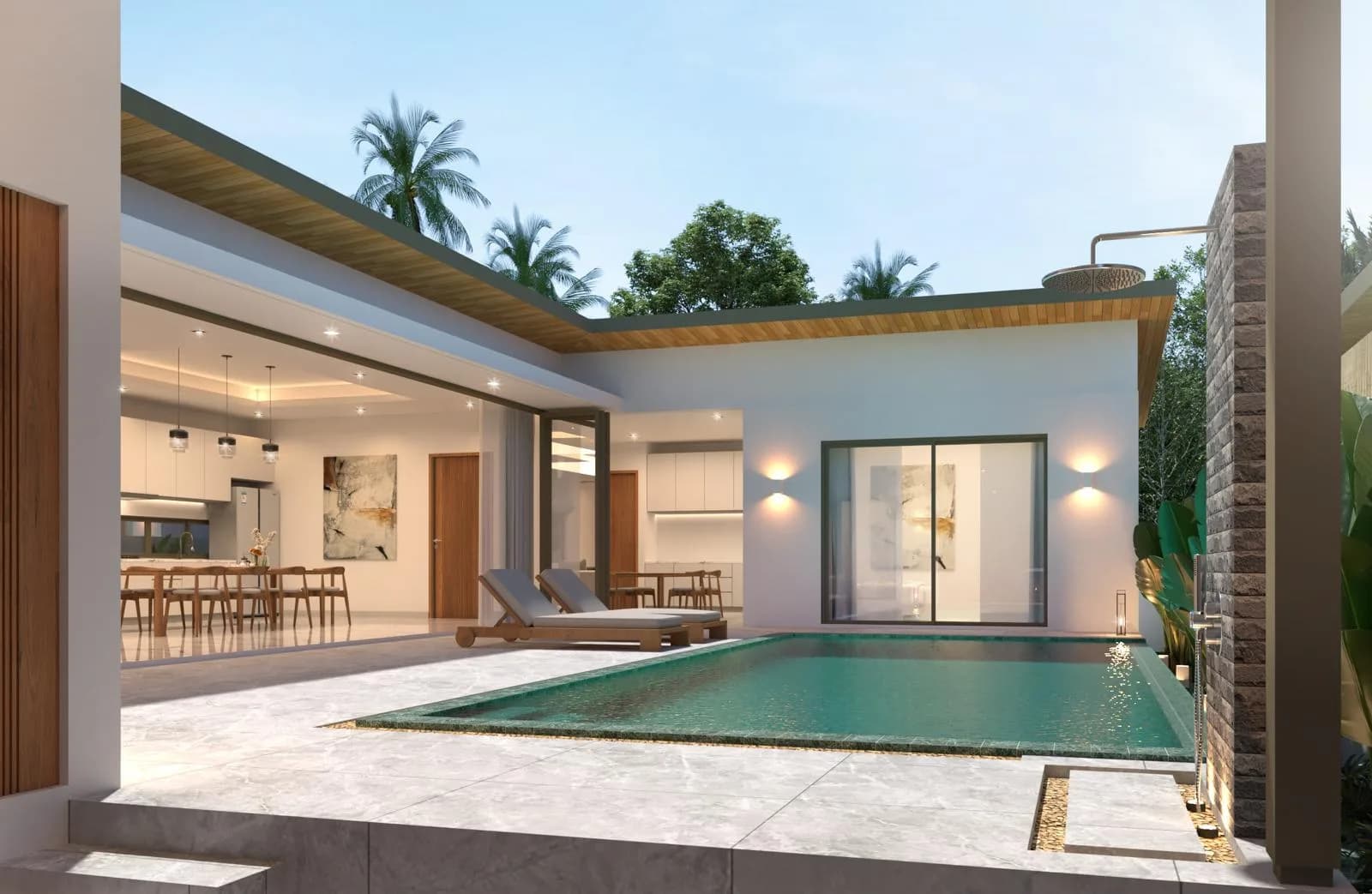 Modern 3 bedroom private pool villas 3 minute drive from Maenam beach – VIL0573 — thumbnail 4