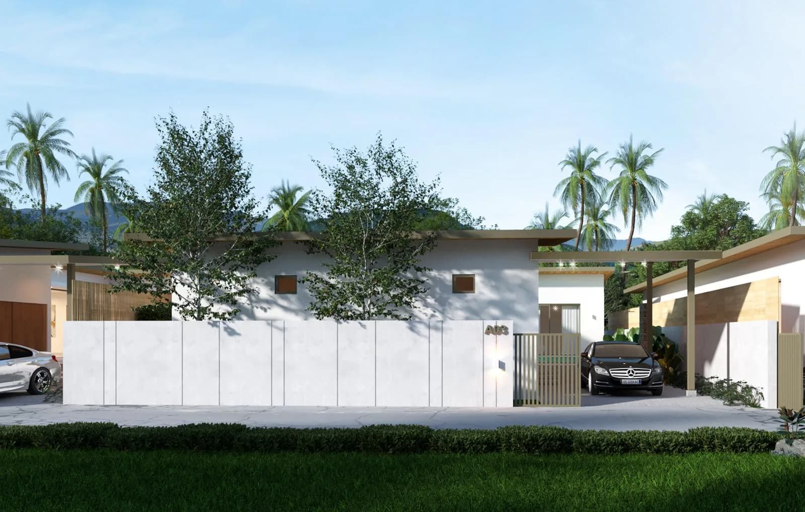 Modern 3 bedroom private pool villas 3 minute drive from Maenam beach – VIL0573 — thumbnail 5