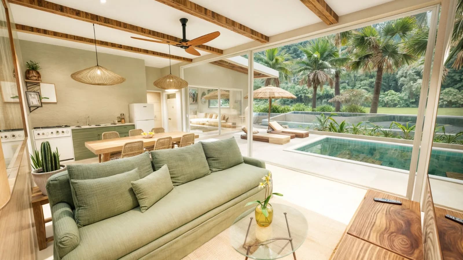 Affordable 2 bedroom Bali style villas with a charming jungle view in Maenam – VIL0579 — thumbnail 3