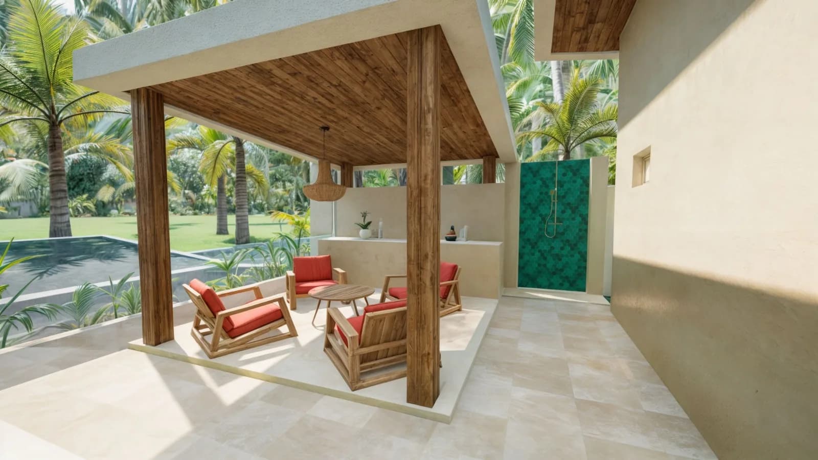 Affordable 2 bedroom Bali style villas with a charming jungle view in Maenam – VIL0579 — thumbnail 5