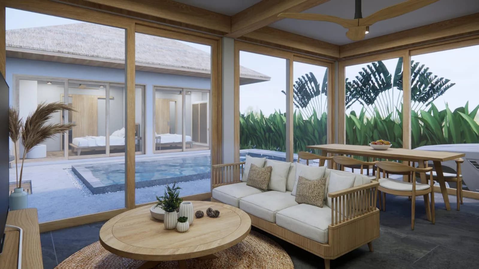 2 Bedroom Bali style villas in the prime location in Plai Laem – VIL0625 — vignette 2