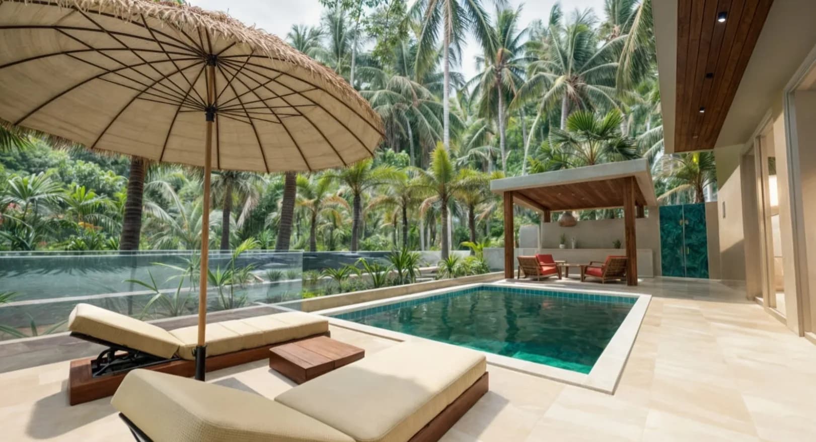 Affordable 2 bedroom garden pool villa in Maenam – VIL0649 — view 1