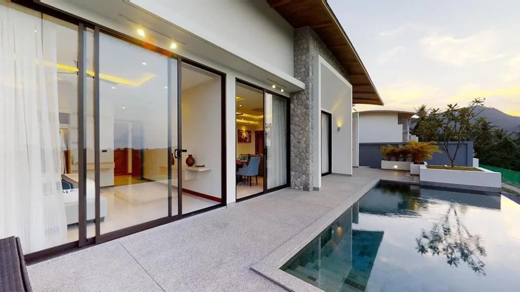 Modern and tropical 3 bedroom villa with a pool in Maenam – VIL0654 — view 1