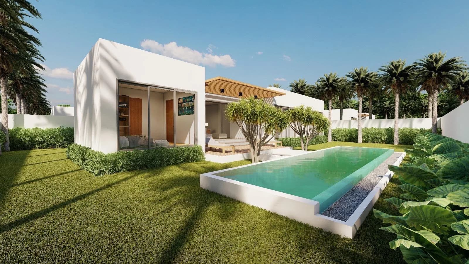 2 and 3 Bedroom Bali style villas with a pool only 2 minutes from Laem Set beach – VIL0655