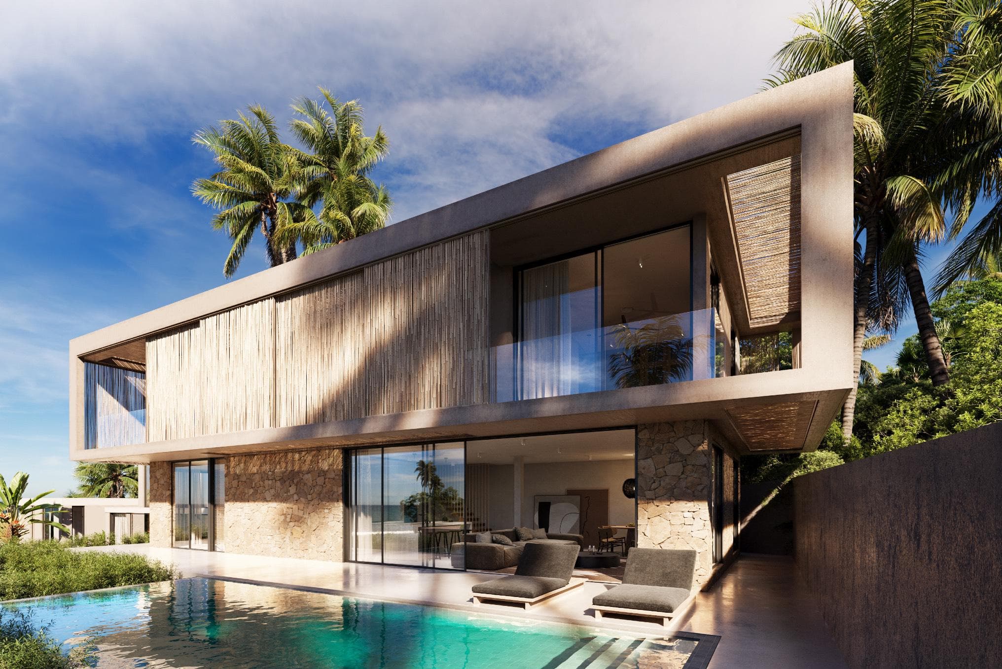 Impressive elegant 3 bedroom villas with a sea view and private pool in Samui – VIL0635