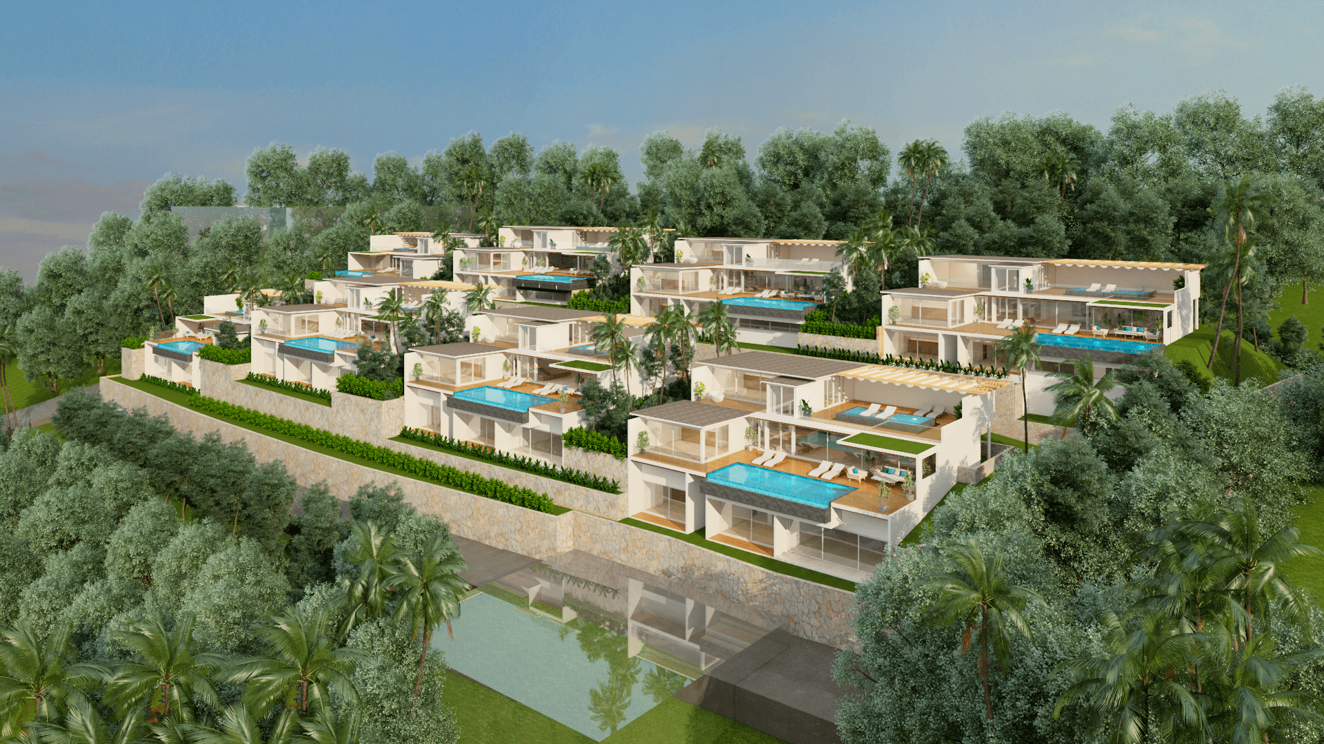 4 Bedroom spacious villas with breathtaking sea and Koh Phangan views in high demand Bophut area – VIL0539